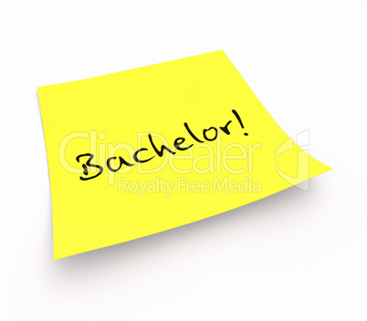 Notizzettel - Bachelor!