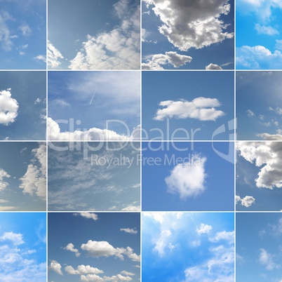 Blue sky collage