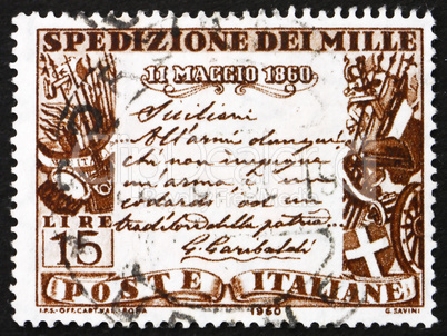 Postage stamp Italy 1960 Garibaldi?s proclamation