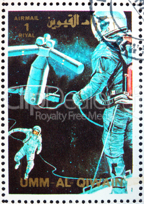 Postage stamp Umm al-Quwain 1972 Space Station, Artist?s Vision