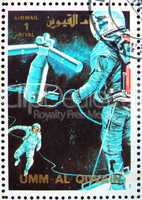 Postage stamp Umm al-Quwain 1972 Space Station, Artist?s Vision