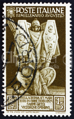 Postage stamp Italy 1937 Army Trophies