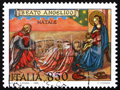 Postage stamp Italy 1995 Adoration of the Magi by Fra Angelico