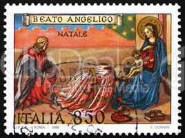 Postage stamp Italy 1995 Adoration of the Magi by Fra Angelico