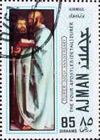 Postage stamp Ajman 1970 The Four Apostles by Albrecht Durer