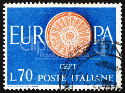 Postage stamp Italy 1960 19-Spoke wheel