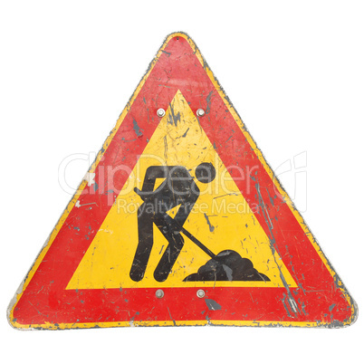 Roadworks sign