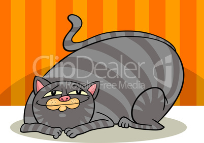 tabby fat cat cartoon