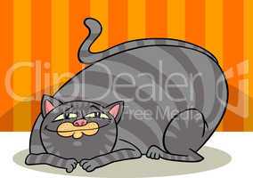 tabby fat cat cartoon