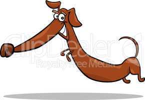 cartoon happy dachshund dog