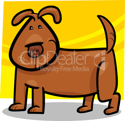 cartoon doodle of cute dog