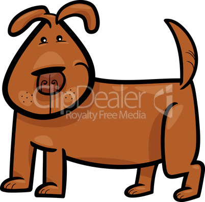 cartoon doodle of funny dog