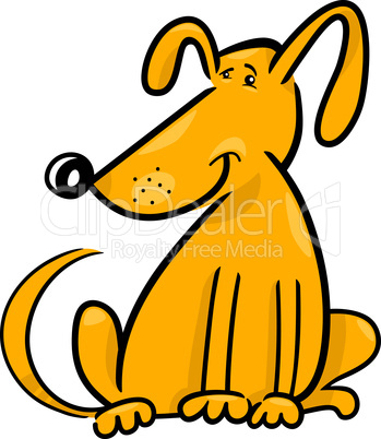 cartoon doodle of funny dog