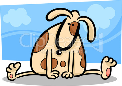 cartoon doodle of funny spotted dog