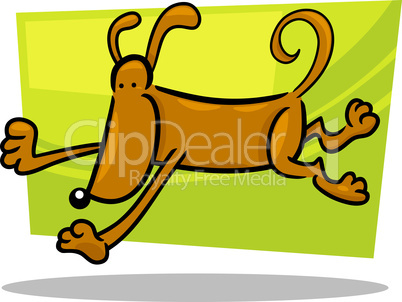 cartoon doodle of running dog