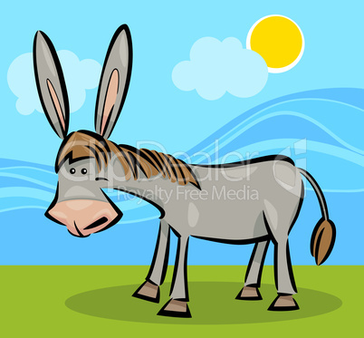 cartoon illustration of donkey