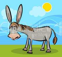 cartoon illustration of donkey