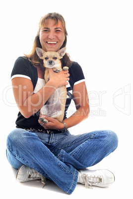 girl and chihuahua