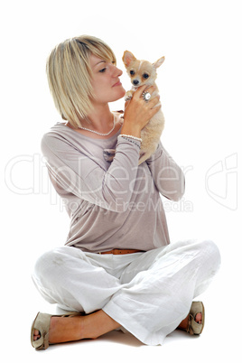 girl and chihuahua