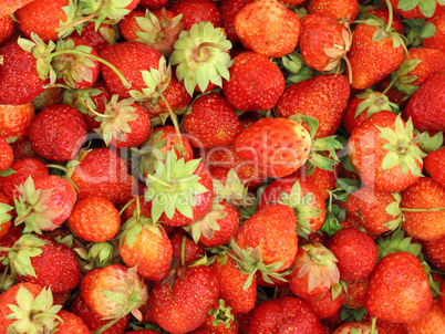background of fresh strawberries
