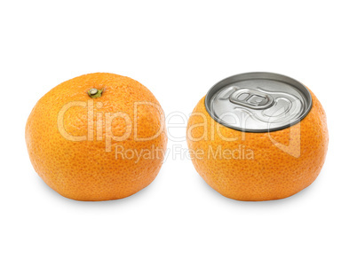 two tangerine