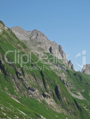 Rough Mountains In The Swiss Alps