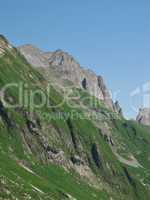 Rough Mountains In The Swiss Alps