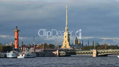 The Peter and Paul Fortress, Rostral Column and Palace Bridge
