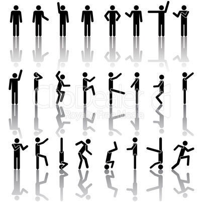 People in different poses vector Icon