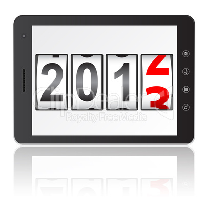 Tablet PC computer with 2013 New Year counter