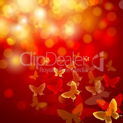 Abstract colourful background with butterflies.