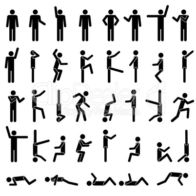People in different poses Icon.