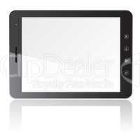 Tablet PC computer with blank screen horizontally