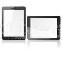 Two tablet PC computer with blank screen