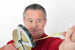 Man with tape measure