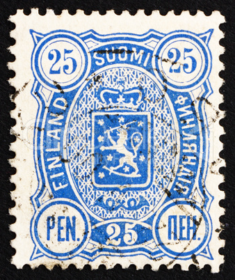 Postage stamp Finland 1895 Crowned Lion Rampant