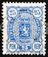 Postage stamp Finland 1895 Crowned Lion Rampant