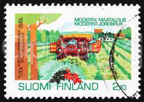 Postage stamp Finland 1992 Currant Harvesting