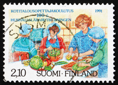 Postage stamp Finland 1991 Home Economics Education