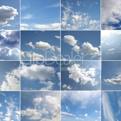 Blue sky collage