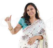 Thumb up Indian woman