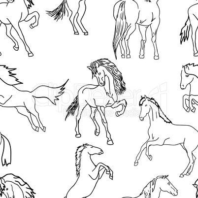 seamless wallpaper horses