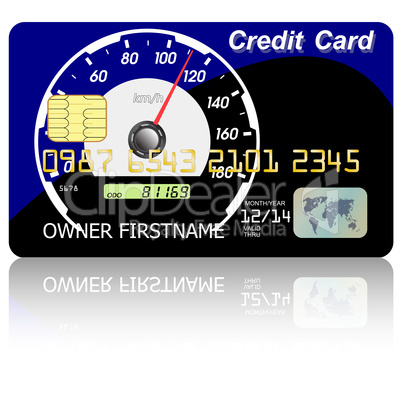 Credit card  speedometer