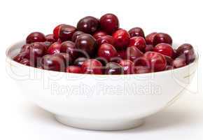 Bowl with Ripe Cherries