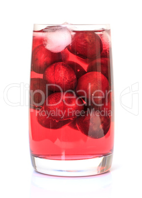 Cherry Compote with Berries in a Glass