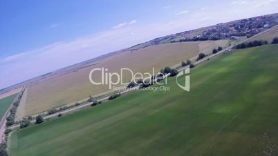 Flying over the Countryside, Bird's-eye.