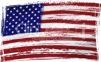 Grunge USA flag