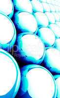 Blue reflection balls background 02