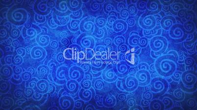 blue curles ornatment loop background