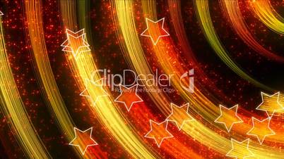 disco stars abstract loopable background yellow orange